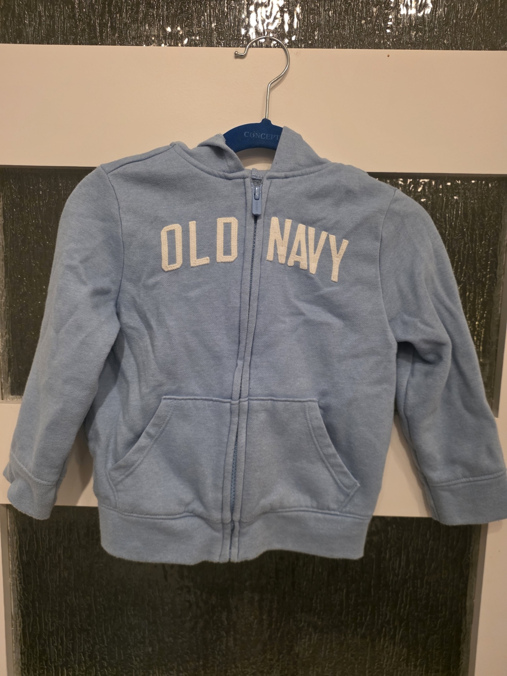 Old Navy Kids Sky Blue Full-Zip Hoodie with Logo